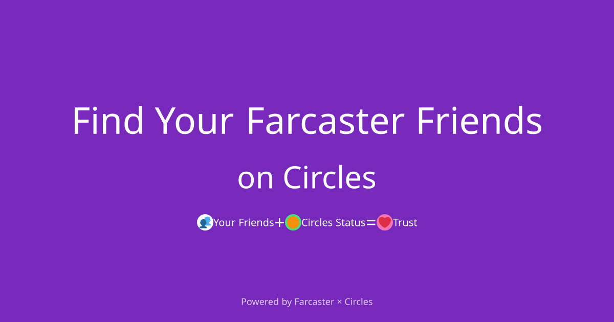 Find Friends on Circles - Farcaster Mini Apps